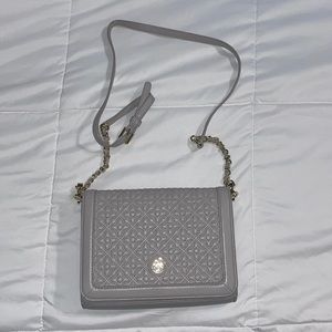 Tory Burch gray cross body bag